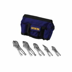 Irwin 586-2077704 5Pc Locking Plier Set W/Nylon Bag
