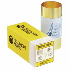 Precision Brand 605-17195 17S2 .002 Brass Shim Stock 6"X100"