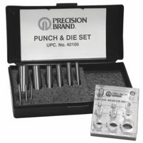 Precision Brand 40105 Punch & Die Sets, English, Punches; Dies; Plastic Case