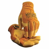 Caiman  1828 revolution® Cow Grain Unlined TIG/MIG Welding Gloves, Tan/Gold, Hook-and-Loop