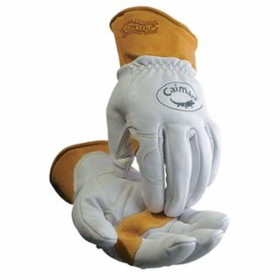 Caiman  1871 Multi-Task Gloves, Boarhide&#153;/Goat/Ovis-Hide&#153; Leather, White/Tan