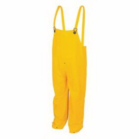 MCR Safety 200BPXL 200BP Classic Series Yellow Rain Pants Bib Overall Style with Fly Front, 0.35 mm, PVC/Polyester, X-Large