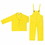 Mcr Safety 611-3003X2 Three-Piece Rain Suit, Jacket/Hood/Pants, 0.28 mm PVC/Nylon, Yellow, 2X-Large, Price/1 EA