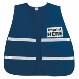 Mcr Safety 611-ICV203 Poly- Cotton Safety Vest- 21" X 48"- Blue