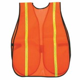 Mcr Safety 611-V211R Polyester Mesh Safety Vest Orange 3/4