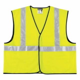 MCR Safety VCL2SLX2 Class II Economy Safety Vest, Solid, 2X-Large, Lime