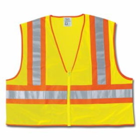 MCR Safety WCCL2LM Luminator Class II Safety Vests, Medium, Lime