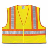 MCR Safety WCCL2LXL Luminator Class II Safety Vests, X-Large, Lime