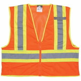 MCR Safety WCCL2OL WCCL2O Luminator™ Class 2 Safety Vest, Large, Fluorescent Orange