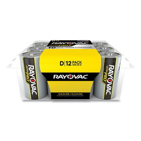 Rayovac ALD-12PPJ Ultra Pro Alkaline Battery, 1.5V, D, 12/PK
