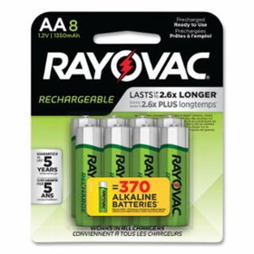 Rayovac 620-LD715-8OP-GEND Recharge Aa 1 350Mah Batteries Nihm (Ea