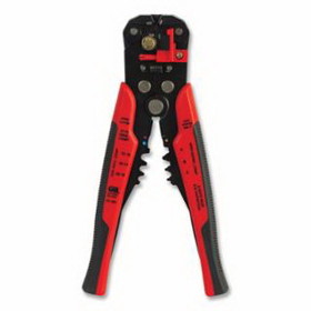 Gardner Bender GS-395 Automatic Wire Stripper and Crimper, 8.25 in OAL, 10 to 26 AWG Solid/Stranded, Black/Red High-Leverage Handle, Adjustable