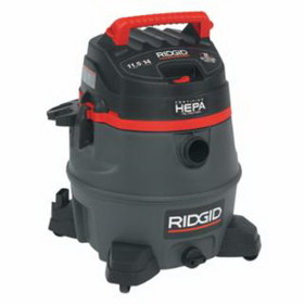 Ridgid 632-50368 2-Stage Wet/Dry Vacuums, 14 Gal, 6.5 Hp, W/Hose/(7)Attachmts/Diffuser/(3)Filter