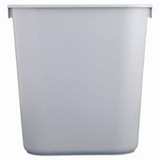 Rubbermaid FG295500BLA Deskside Wastebaskets, 13 5/8 Qt, Plastic, Black
