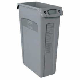 Rubbermaid 640-FG354060GRAY 23 Gal Slim Jim With Venting Channels
