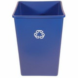 Rubbermaid FG395873BLUE Recycling Containers, 35 Gal, Blue