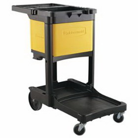 Rubbermaid Commercial FG618100YEL Locking Cabinet, For Rubbermaid Commercial Cleaning Carts, Yellow