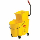 Rubbermaid Commercial FG758088YEL Wavebrake Bucket/Wringer Combination Pack, 35 Qt, Yellow