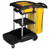 Rubbermaid Commercial FG9T7200BLA Black High Capacity Cleaning Cart