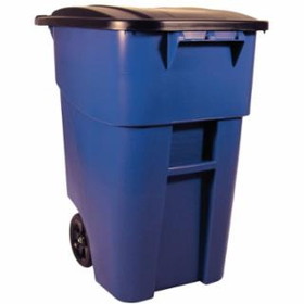 Rubbermaid 640-FG9W2700BLUE Blue 50 Gal Brute Rollout Container W/Lid