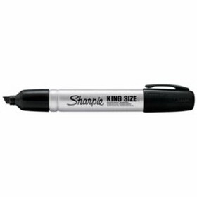 Sharpie 15001A King Size Permanent Marker, Black, Large Chisel Tip, 12 Count