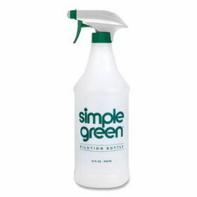 Simple Green 9910000813231 Dilution Spray Bottle, 32 oz, Clear Plastic, Trigger Sprayer, with Quick Mix Guide