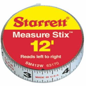 L.S. Starrett 681-66634 Sm46Wrl 1/2"X6' Measurestix