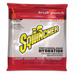 Sqwincher 690-159016005 Powder Packs, Fruit Punch, 9.53 Oz, Yields 1 Gal