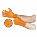 Microflex 93256-100 Mega Texture 93-256 Disposable Nitrile Gloves, Size 10, Orange