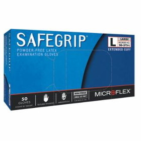 Microflex  SafeGrip&#174; SG-375 Examination Gloves, Natural Rubber Latex, Blue