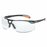 Honeywell Uvex S4200HS Protégé Eyewear, Clear Lens, Polycarbonate, HydroShield Anti-Fog, Black Frame