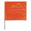 Presco 764-2324O 2.5X3.5X24"Orange Wire Stake Flag, Price/100 EA