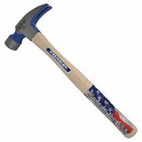 VAUGHAN 707M Framing Rip Hammer, Forged Steel Head, Straight White Hickory Handle, 18 in, 32 oz Head, Milled Face