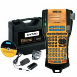 Rhino Dymo 1756589 Rhino 5200 Advanced Labeling Tool, Kit, Black/Yellow