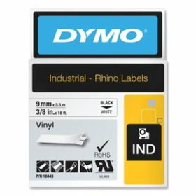 Dymo Rhino 784-18443 Rhino 3/8" White Vinyl