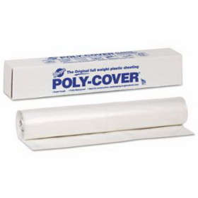 WARP BROTHERS 6X8-C Poly-Cover&#174; Plastic Sheeting, 6 mil, 8 ft E x 100 ft L, Clear