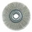 Weiler 01809 Narrow Face Crimped Wire Wheel, 8 in dia, 3/4 in W, 0.0118 in Bristle dia, Stainless Steel, 6000 RPM, Price/1 EA