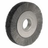 Weiler 804-03590 Wide-Face Crimped Wire Wheel, 8 In Dia. X 1.5 In W, 0.0118 Stainless Steel, 4,000 Rpm