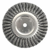 Weiler 804-08375 Standard Twist Knot Wire Wheel, 8 In D X 5/8 In W, .0118 In Stainless Steel