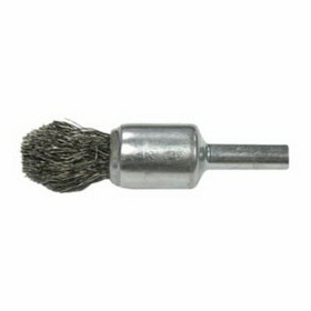 Weiler 804-10314 Controlled Flare End Brushes, Stainless Steel, 25,000 Rpm, 1/2" X 0.014