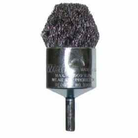 Weiler 804-10323 Controlled Flare End Brush, Stainless Steel, 1 In X 0.020 In, 22,000 Rpm
