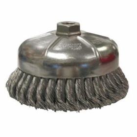 Weiler 804-12376 6" Single Row Wire Cup Brush .023 5/8-11 A.H.