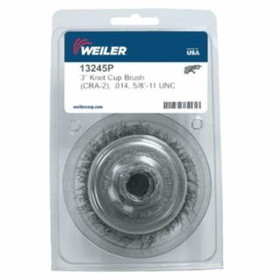 Weiler 804-13245P Cra-2 .14 5/8-11 3" Diacrimped Wire Cup Br