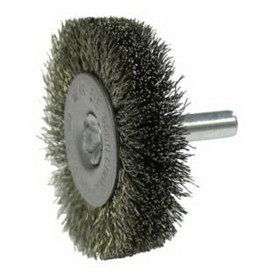Weiler 804-17974 Crimped Wire Radial Wheel Brush, 2 In D, .008 Stainless Steel Wire