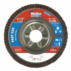Weiler 804-31308 4-1/2" Wolverine Flap Disc 40Z  7/8" Arbor Hole