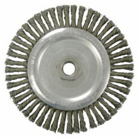 Weiler 804-36225 Vortec Pro Knot Wire Wheel, 6 In Dia, .02 In Carbon Steel, 5/8 In - 11 Unc Nut