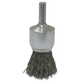 Weiler 36422 Vortec ProStem Mounted Crimped Wire End Brush, Carbon Steel, 3/4 in dia, 18000 RPM
