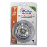 Weiler 36453 Vortec ProKnot Wire Cup Brush, 3 in dia, 0.047 in wire, Blue