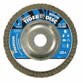 Weiler 804-50503 4" Tiger Disc Flap Disc40-Grit  5/