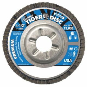 Weiler 804-50516 4-1/2" Tiger Flap Disc Zirconium 120-Grit 7